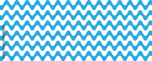 Seamless Wave Pattern, Hand drawn water sea vector background. Wavy beach print, curly grunge paint lines,