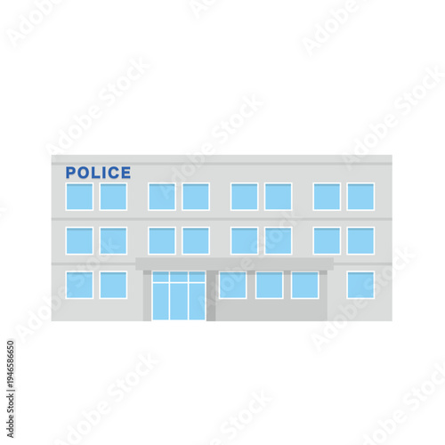 警察署の建物イラスト