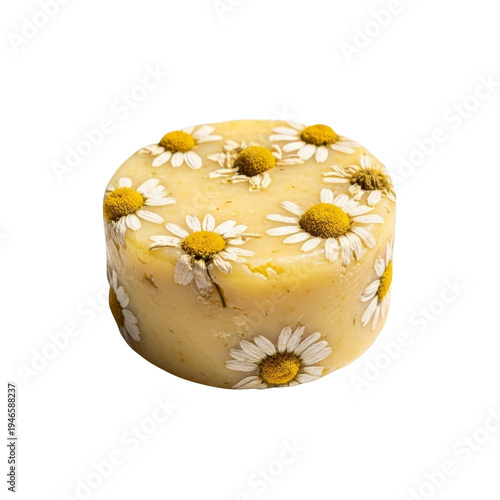 Chamomile soap with dried flowers