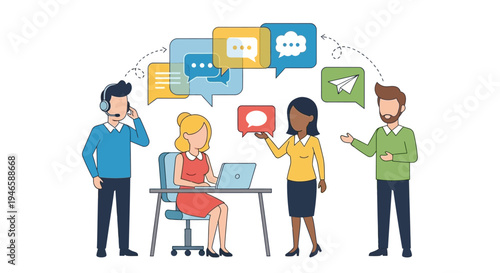 Group of People Discussing Around Laptop.