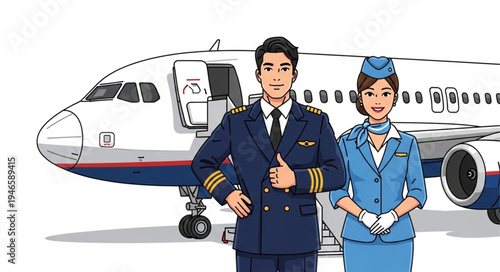 Airline Pilot and Flight Attendant.