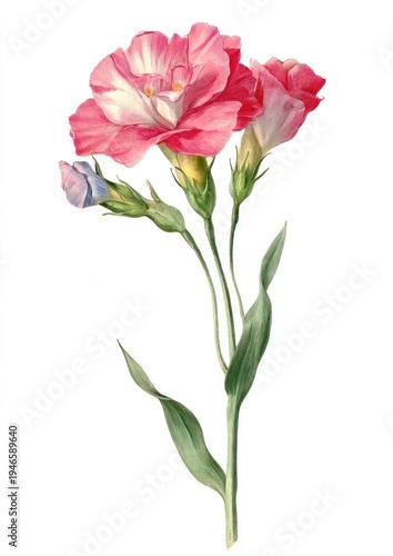 Delicate pink floral illustration