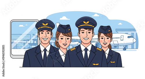 Airline pilots and flight attendants.