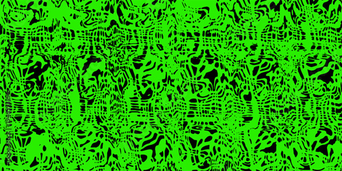 Green and Black Organic Abstract Glitch Texture Background