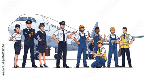 Airplane Crew and Maintenance Workers.