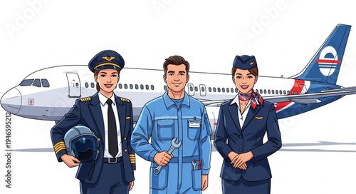 Airplane pilots and flight attendants.
