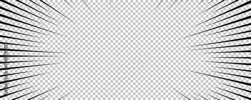 Black comic book transparent background