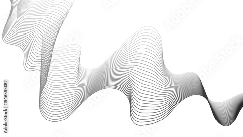 Abstract backdrop with grey wave gradient lines