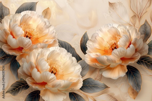 Elegant botanical flower illustration collection with roses peonies vintage engravings floral patterns and decorative designs Generative AI