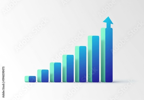 Green Blue Bar Graph Showing Upward Trend Against White Background Free Download Green Blue Bar Graph Showing Upward Trend Against White Background - GFXLoad
