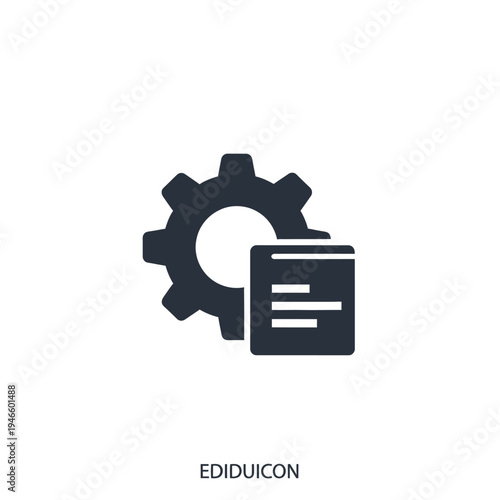 Settings Document Icon Graphic Design Element.