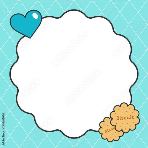 ホワイトデー　ダイヤチェック　ふわふわフレーム