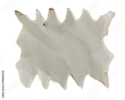 Spiky Scream Bubble Text Box Handmade from Torn Hard Grey Paper