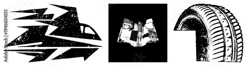 High speed jet plane with streaked motion, aerodynamic silhouette, aviation, speed symbol, vector illustration, aviation graphic.