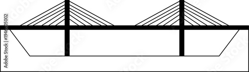 Types of bridges collection vector illustrations. Bridge structure varieties icons, silhouettes, logo. Bridge shapes and structural schemes, architecture, engineering constructions and classification