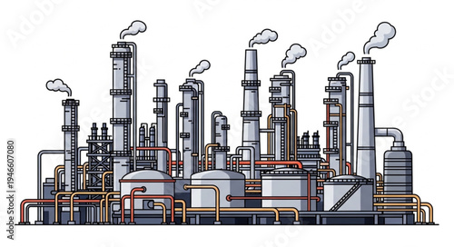 Industrial Factory Plant Facility.