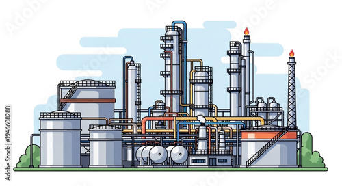 Industrial Factory Plant Facility.