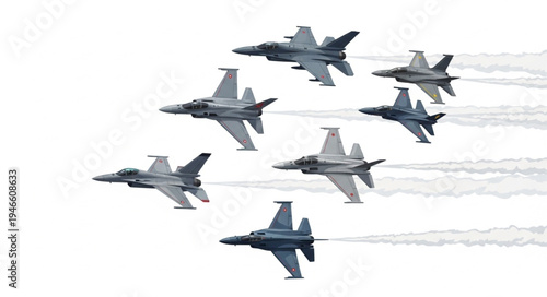 Military Jets Fly Formation.