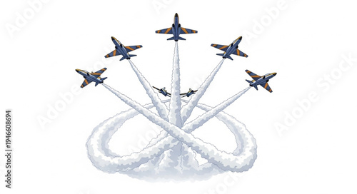 Military Jets Fly Formation.