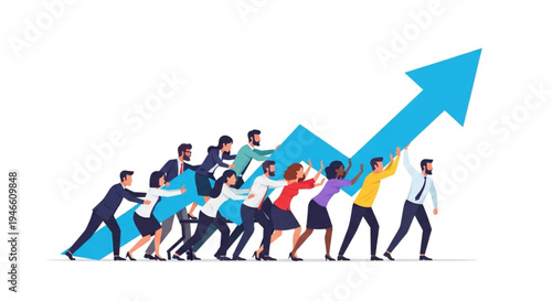 business people with graph