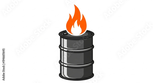 Burning Oil Barrel Fire.