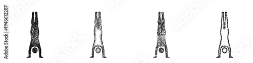 Sketch Handstand icon design set