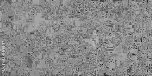 Distorted Grayscale Abstract Pattern with Geometric and Organic Elements and a Chaotic Visual Effect for Digital Art