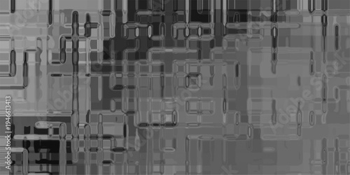Monochrome Abstract Geometric Grid Pattern with Industrial Texture and Glitch Effect background grayscale
