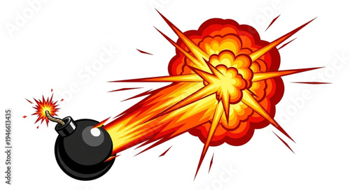 Bomb Explosion Fire Blast.