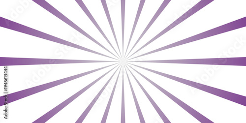 Purple and white radial burst background with emanating lines creating a dynamic sunburst or starburst effect for graphic design and abstract concepts