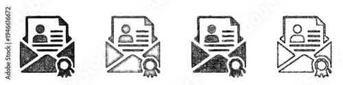 Sketch job offer icon design set