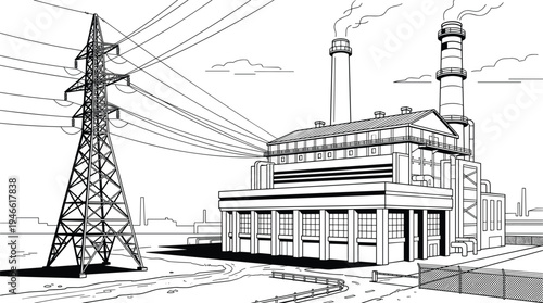 power, plant, electricity, transmission, tower, energy, station, industry, generator, infrastructure, voltage, engineering, grid, technology, factory, cable, utility, 
