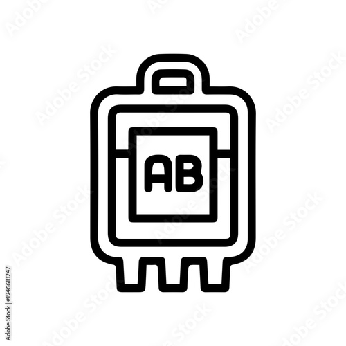 Medical blood bag with AB type