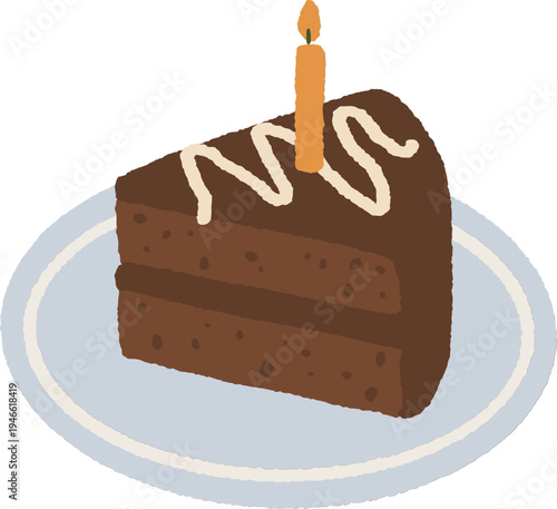 chocolate cake with candle