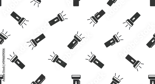 Black and White Camera Icons Pattern.