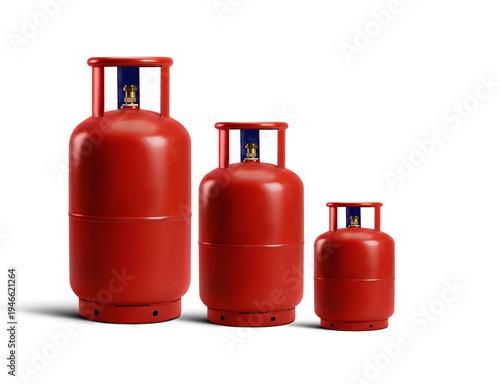 Gas cylinders Isolated with white background