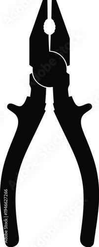 A black silhouette of a pair of pliers
