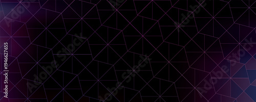 Black cube and abstract background of colored lights