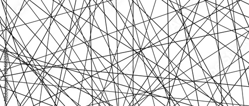 Straight random chaotic geometric lines form striking abstract vector pattern with irregular angles chaotic arrangement create bold monochrome texture creative contemporary illustration background.