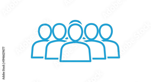 Group of people icon illustration simple design.