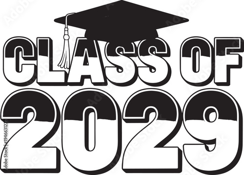 Of 2029 graduation cap tassel senior