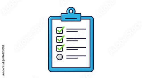 Clipboard Checklist Document with Checked Boxes.