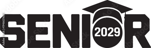 Senior 2029 graduation cap graduation school
