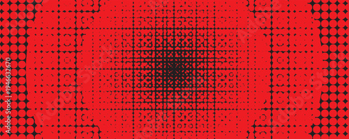 Abstract grunge background with splats and halftone effect.