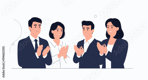 Business Team Applauding Success, Celebration, Teamwork, Achievement, Corporate Event