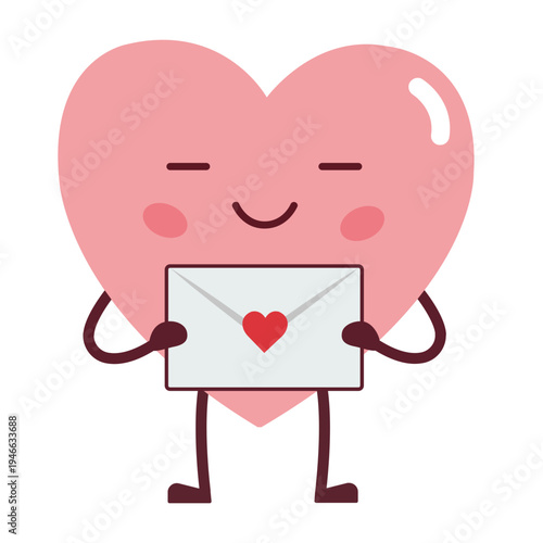 Vector graphics icon for Holding love letter