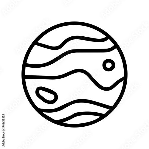 Striped Planet Icon