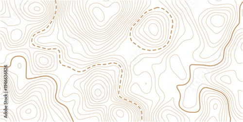 Black and white lines seamless Topographic map patterns, topography line map. Vintage outdoors style. white background topo