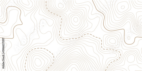 Black and white lines seamless Topographic map patterns, topography line map. Vintage outdoors style. white background topo