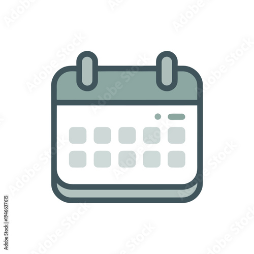 Calendar planner icon for scheduling appointments events and date tracking design